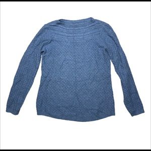 Women’s Blue Cable Knit Sweater Croft & Barrow M